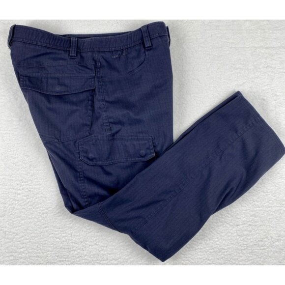 Under Armour UA Pants Mens 32x30 Navy Blue Cargo Storm Tactical Enduro Ripstop - Picture 1 of 12